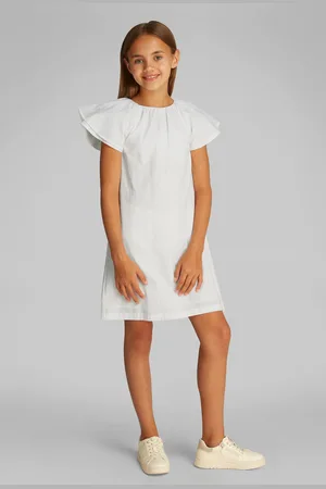 Calvin Klein Crisp Poplin Short Sleeve 100% Cotton Dress166168cm