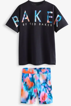 Ted Baker Navy Tie-Dye Printed T-Shirt & Cycling Shorts Set 2 Piece98104cm