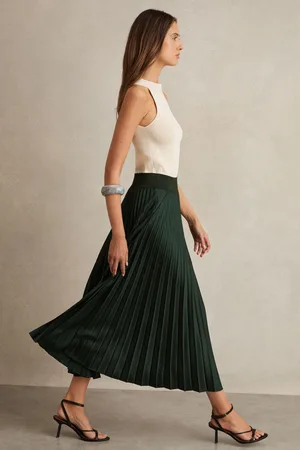 Reiss Seren Pleated Midi Skirt44