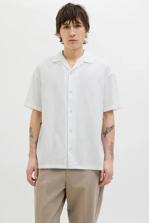JACK & JONES Short Sleeve Striped Resort Shirtxlarge
