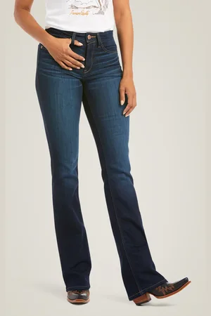 Ariat Blue High Rise Ballary Boot Cut JeansW27 L35