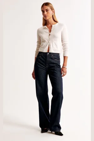 Abercrombie & Fitch Navy High Rise Loose Jeans38