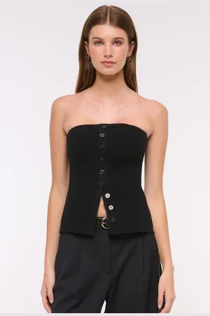 Abercrombie & Fitch Strapless Button Through Knitted Tube Topmedium