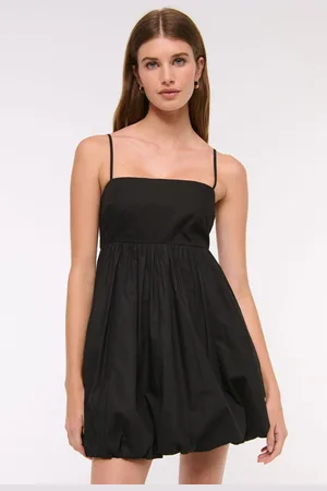 Abercrombie & Fitch Short Bubble Hem Strappy Black Dressmedium