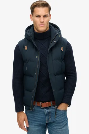 Superdry Everest gewatteerde bodywarmer met capuchonXXL