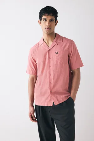 Fred Perry Crepe Textured Short Sleeve Resort Shirtxlarge