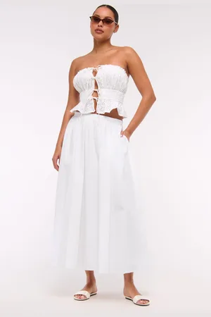 Abercrombie & Fitch Elasticated Waist Full Maxi Skirtxlarge