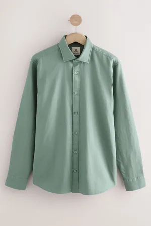 Next Washed Dobby Long Sleeve Smart Cutaway Collar 100% Cotton Shirtxsmall