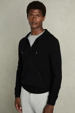 Reiss Lindo Wool and Cashmere Zip-Through HoodieM