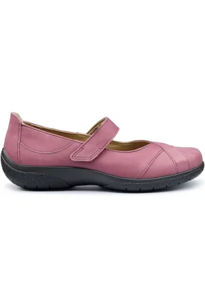 Hotter Wide Fit Hope Touch-Fastening Pink Shoeseu41