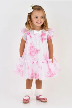 Angels Face Rosebud Flower White Dress8692cm