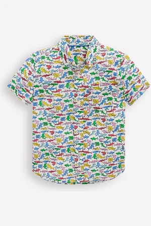 Boden Overhemd van katoen-linnenmix134140cm