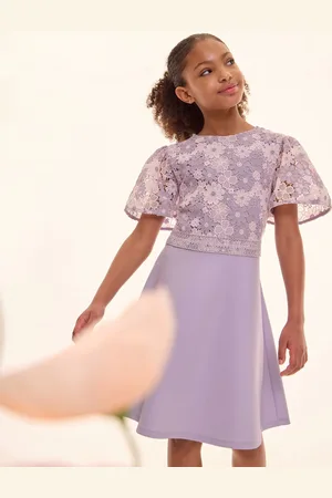 Lipsy London Flutter Sleeve Lace Occasion Dress (5-16yrs)122128cm