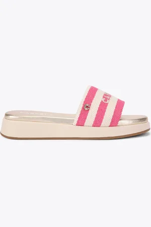 Carvela Pink Palermo Stripe Mules Sandalseu39