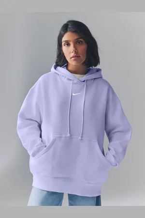 Nike Oversized sportkleding Phoenix fleece mini swoosh pullover met hoodielarge