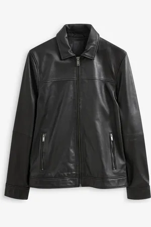 Next Signature leren jack met kraag3XL