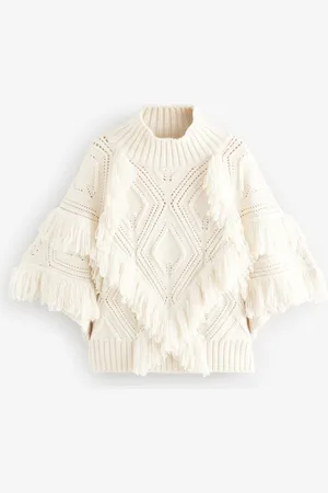 Next Tassle Knit PonchoM