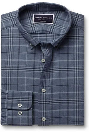 Charles Tyrwhitt Slim Fit Check Non Iron Twill 100% Cotton ShirtMedium