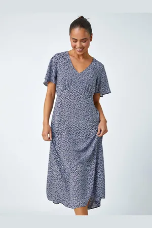 Roman Petite Ditsy Paisley Midi Dress40