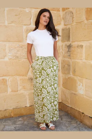 Threadbare Leopard Print Lightweight Jersey 100% Cotton Midi Skirt with Pockets40