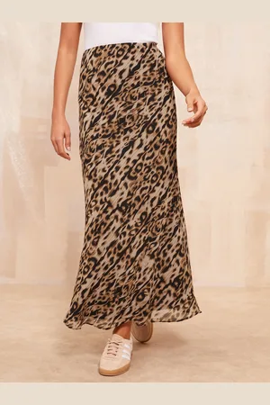 Friends Like These Animal Print Chiffon Bias Maxi SkirtEU 40 (UK 12)