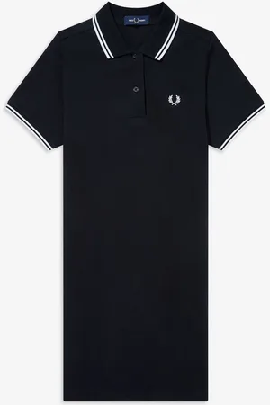 Fred Perry Poloshirtjurk met twee contrasterende streepjes, gemaakt van 100% katoen36