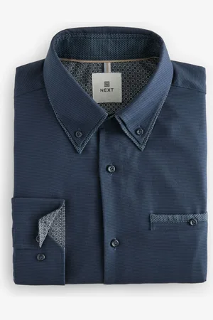 Next Getailleerd formeel Oxford-overhemd van 100% katoenS