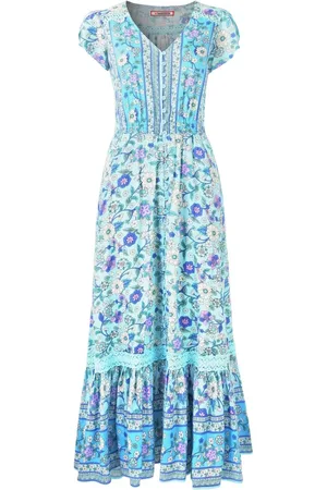 Joe Browns Button Detail Border Print Maxi Dress44petite
