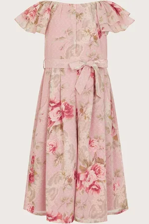 Monsoon Tia Rose Print Chiffon Culotte Jumpsuit110116cm