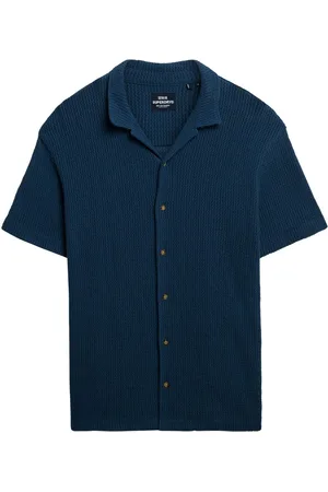Superdry Knitted Texture Short Sleeve Relaxed Polo Shirt2X-Large