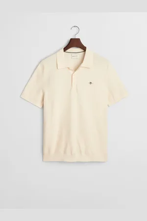 GANT 100% Cotton Short Sleeve Micro Textured Polo Shirtsmall