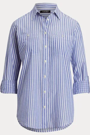 Ralph Lauren Blue Rimnah Stripe Pocket Detail Shirtmedium