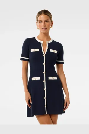 Forever New Kerry Petite Contrast Knitted Mini DressEU 40 (UK 12)