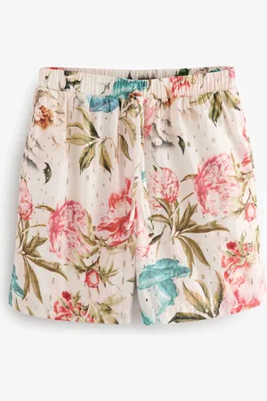 Next Broderie Stretch 100% Cotton Waist Shorts40