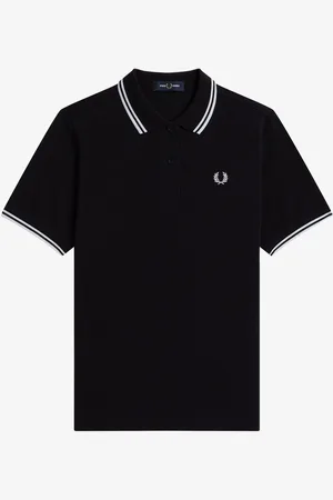 Fred Perry Poloshirt met twee contrasterende streepjes, gemaakt van 100% katoen42