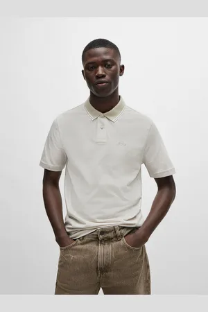 HUGO BOSS Relaxed Fit 100% Cotton Tipped Collar Polo ShirtX-large