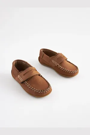 Next Leren pennyloafers met klittenbandsluitingEU 33 (UK 1)