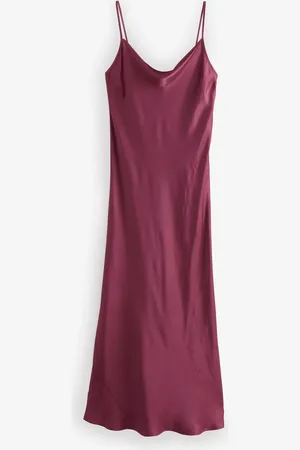 Next Satin Cowl Neck Strappy Tie Back Midi Slip Dress44