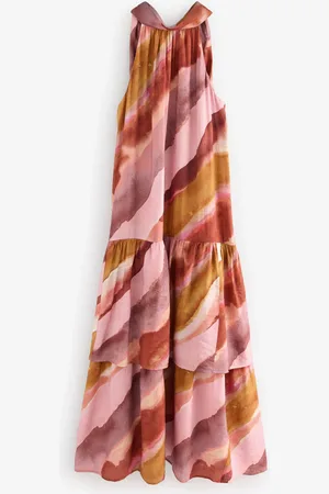 Next Halter Tie Neck Layered Maxi Dress42tall
