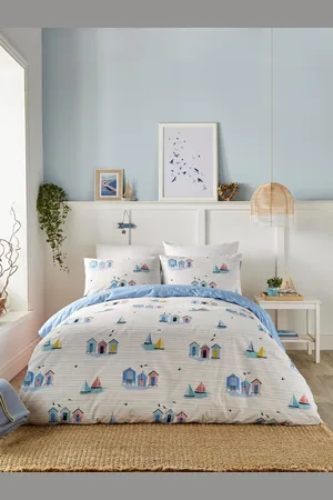 FUSION Beach Huts Easycare Duvet Cover SetTweepersoons