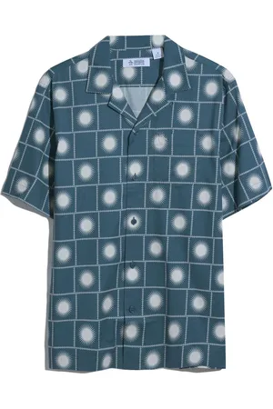 Original Penguin Blue Sun Print Short Sleeve 100% Cotton ShirtSmall