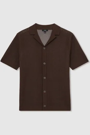Reiss Kipling Textured-Knit Short-Sleeve ShirtX-large