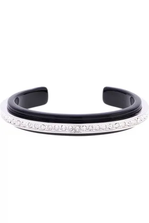 Karen Millen Silver Tone Resin Crystal Cuff Braceleteen