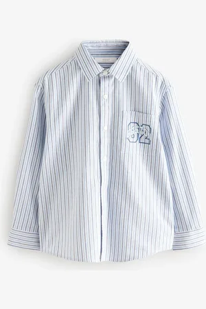 Next 100% Cotton Long Sleeve Stripe Shirt (3-16yrs)4 Jaar (104cm)
