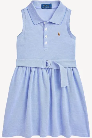 Ralph Lauren Girls Belted Knit Oxford Polo Dress2 jr