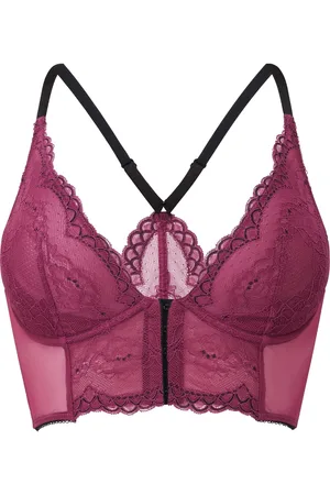 Gossard Paarse kanten Superboost behatop met diepe V-hals80 DD