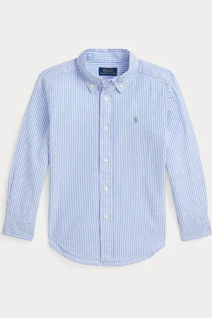 Ralph Lauren Boys Striped Seersucker Shirt7 jr
