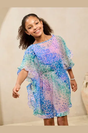 Lipsy London Printed Frill Edge Kaftan (5-16yrs)122128cm