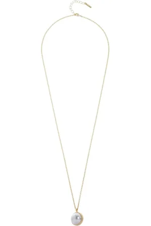 Karen Millen Gold Tone Large Pearl Ball Pendant Necklaceeen