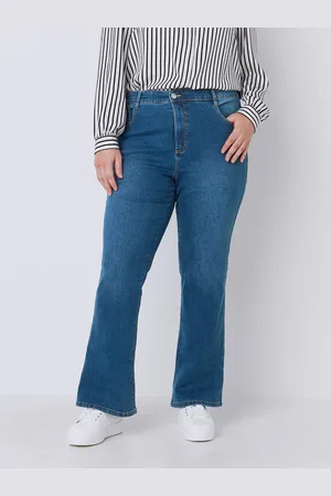 Evans Bootcut-jeans in blauw met curve-pasvorm18 L29